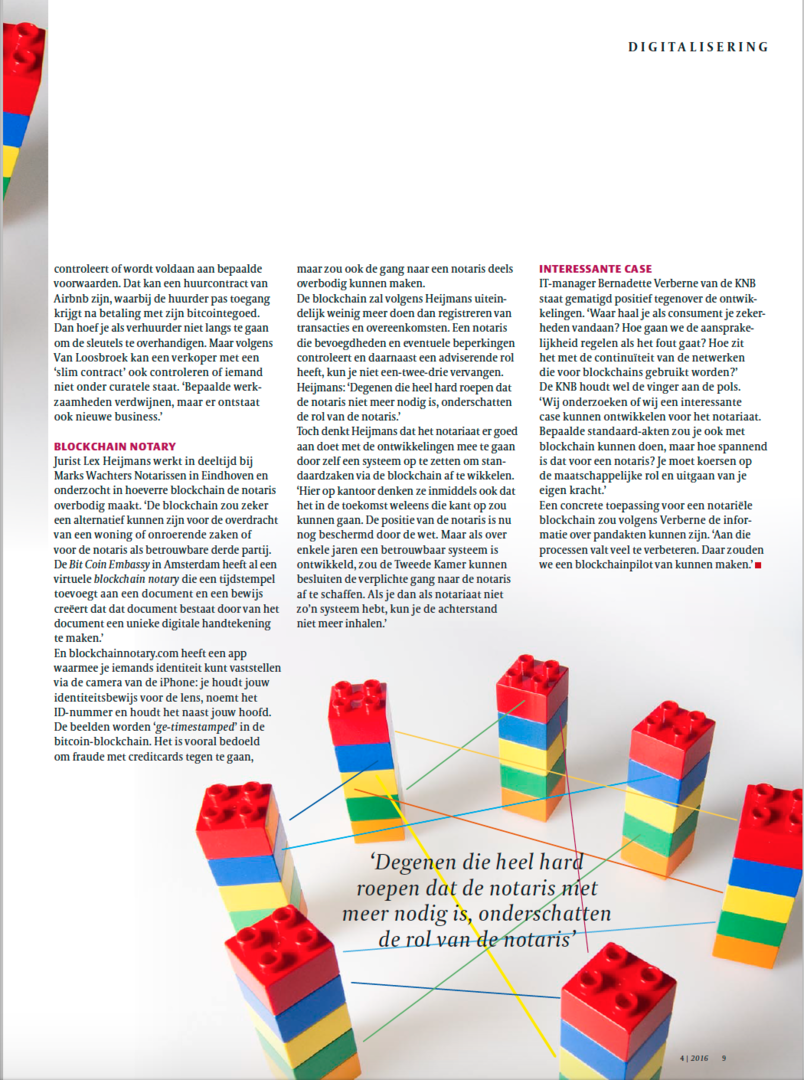 Blockchain - de keten rammelt aan de poort 2